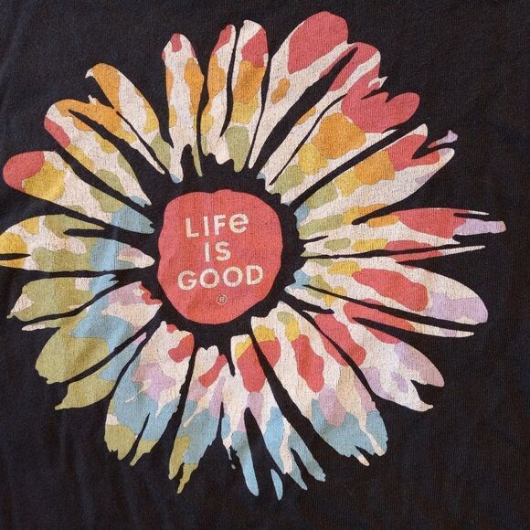 Life is Good Women's Flower 3X Short Sleeve T-shirt Cottagecore Grandmacore - Picture 1 of 6